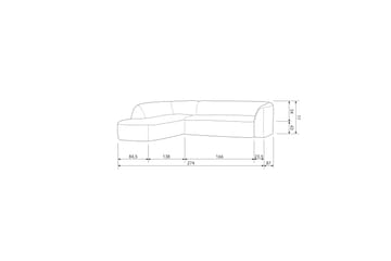 Mooli Soffa med Schäslong 3-sits - Grå/Svart - Möbler - Vardagsrum - Soffor - Divansoffa & schäslong