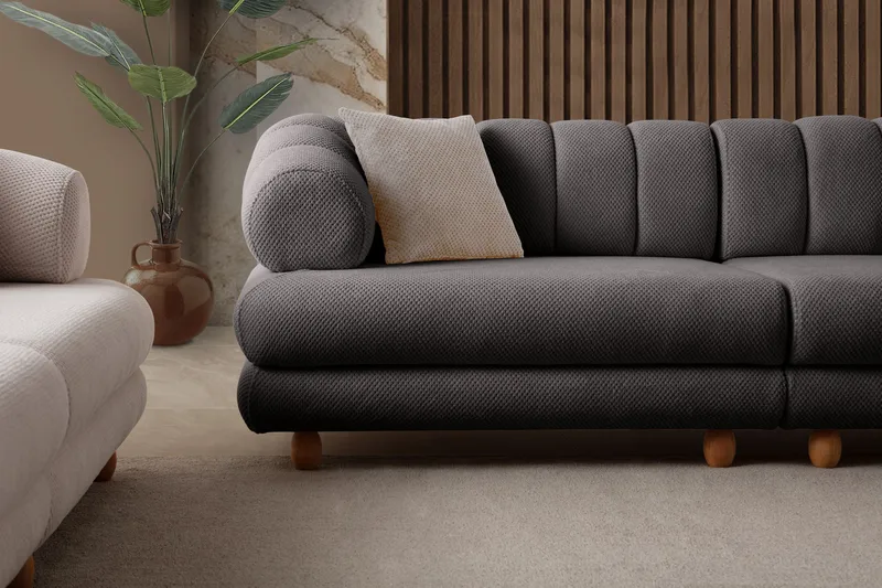 Munemori 3-sits Soffa 240x80x95 cm - Antracit - Möbler - Vardagsrum - Soffor - 3-sits soffor
