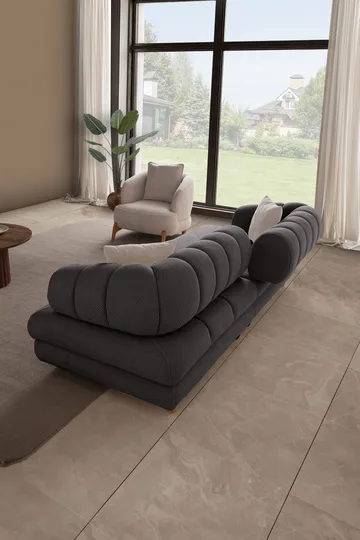 Munemori 3-sits Soffa 240x80x95 cm - Antracit - Möbler - Vardagsrum - Soffor - 3-sits soffor