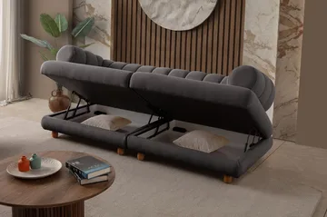 Munemori 3-sits Soffa 240x80x95 cm - Antracit - Möbler - Vardagsrum - Soffor - 3-sits soffor