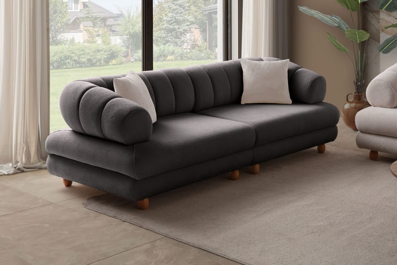 Munemori 3-sits Soffa 240x80x95 cm - Antracitgrå - Möbler - Vardagsrum - Soffor - 3-sits soffor