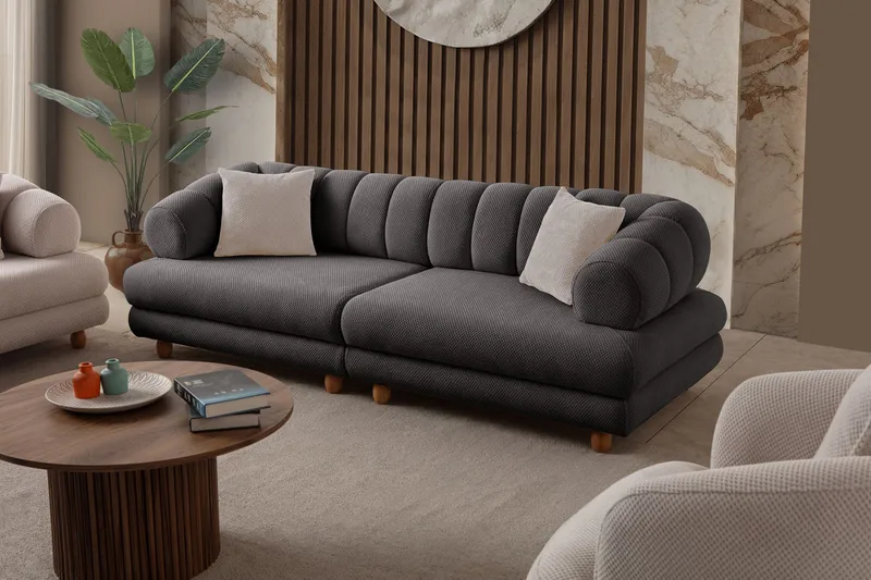 Munemori 3-sits Soffa 240x80x95 cm - Antracitgrå - Möbler - Vardagsrum - Soffor - 3-sits soffor