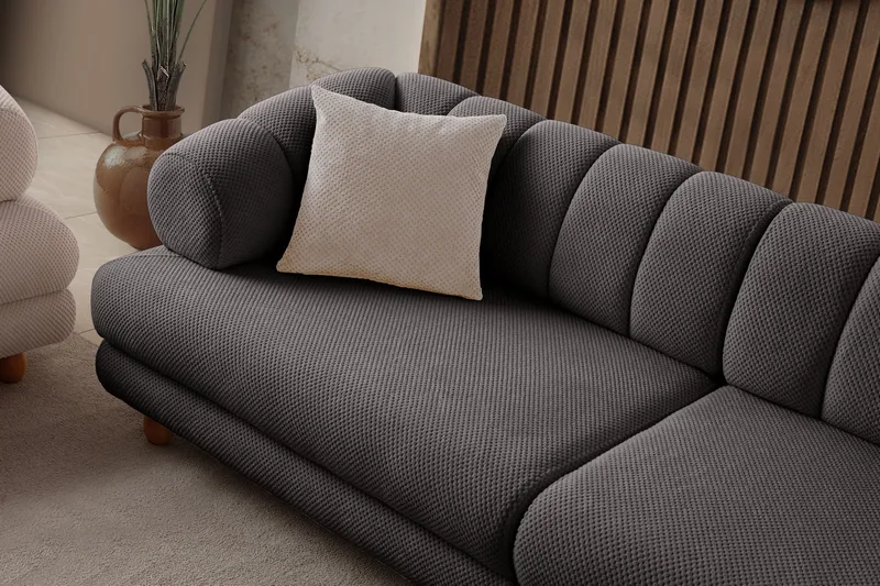 Munemori 3-sits Soffa 240x80x95 cm - Antracitgrå - Möbler - Vardagsrum - Soffor - 3-sits soffor