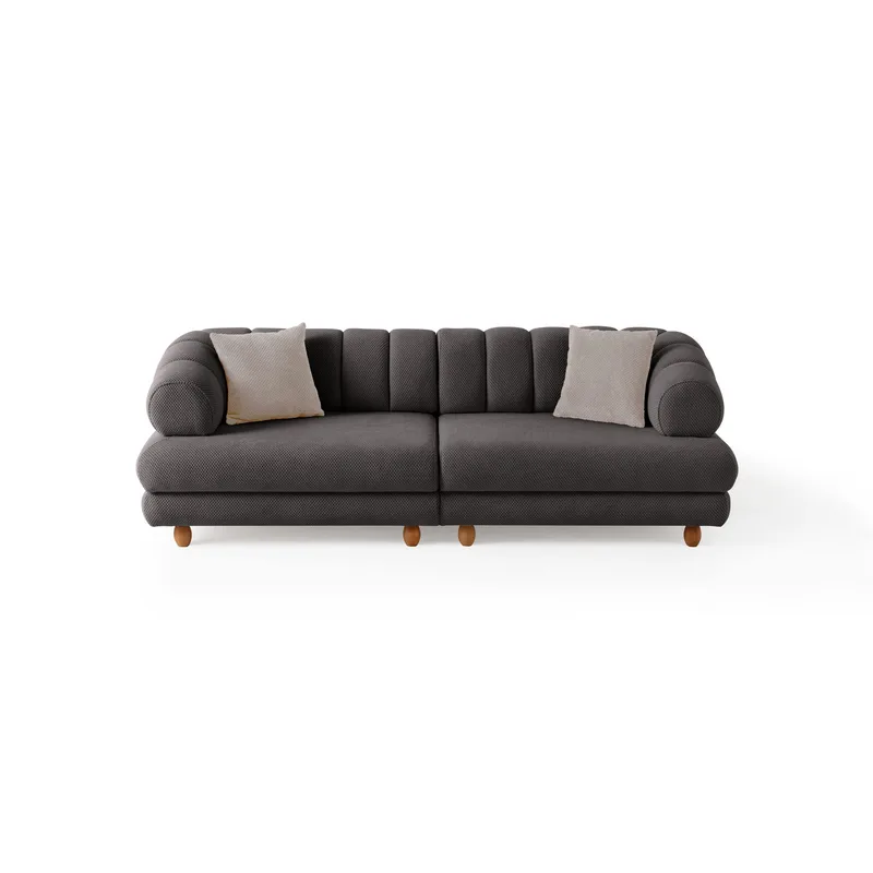 Munemori 3-sits Soffa 240x80x95 cm - Antracitgrå - Möbler - Vardagsrum - Soffor - 3-sits soffor