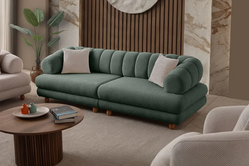 Munemori 3-sits Soffa 240x80x95 cm - Grön - Möbler - Vardagsrum - Soffor - 3-sits soffor