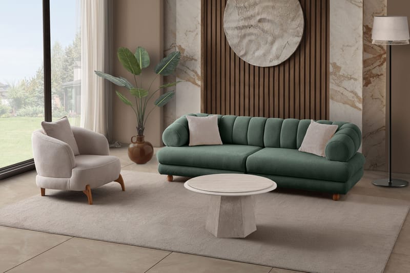Munemori 3-sits Soffa 240x80x95 cm - Grön - Möbler - Vardagsrum - Soffor - 3-sits soffor