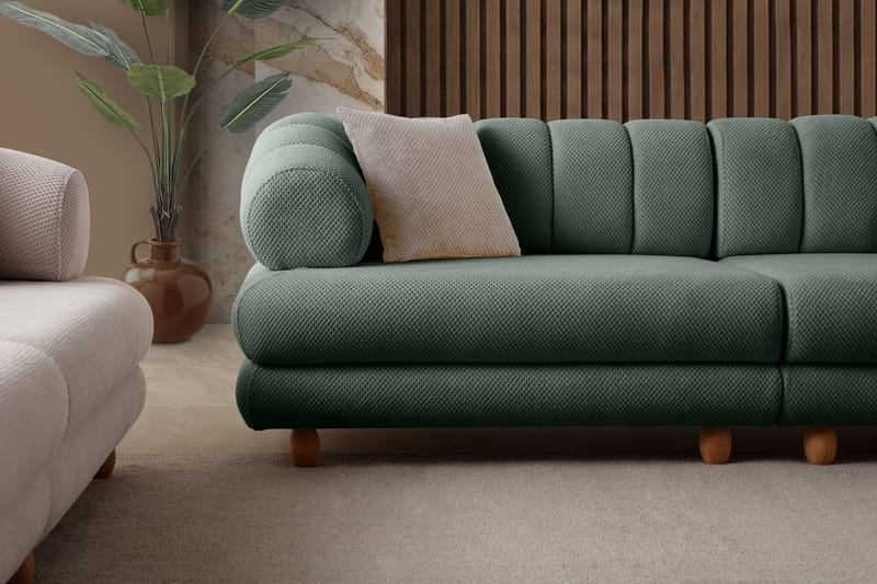 Munemori 3-sits Soffa 240x80x95 cm - Grön - Möbler - Vardagsrum - Soffor - 3-sits soffor