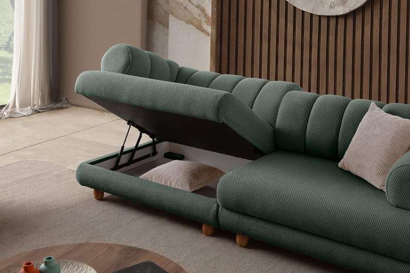 Munemori 3-sits Soffa 240x80x95 cm - Grön - Möbler - Vardagsrum - Soffor - 3-sits soffor