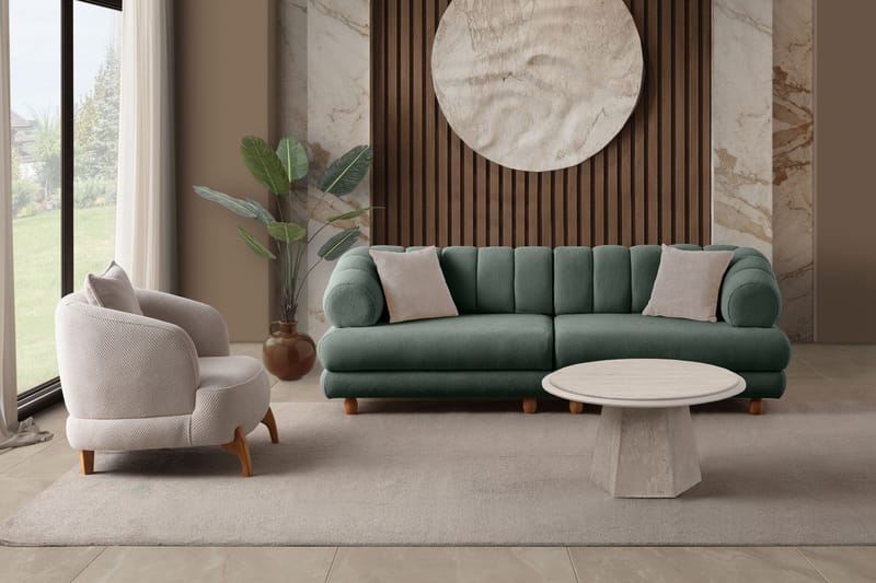 Munemori 3-sits Soffa 240x80x95 cm - Grön - Möbler - Vardagsrum - Soffor - 3-sits soffor