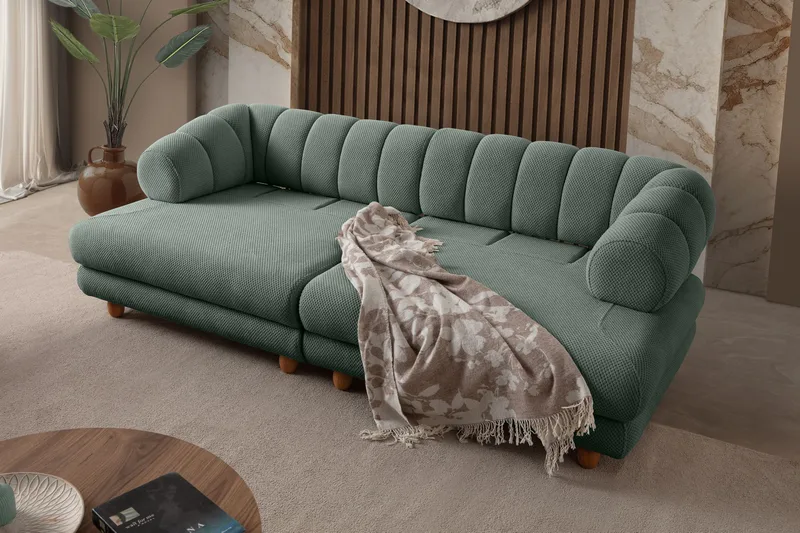 Munemori 3-sits Soffa 240x80x95 cm - Grön - Möbler - Vardagsrum - Soffor - 3-sits soffor