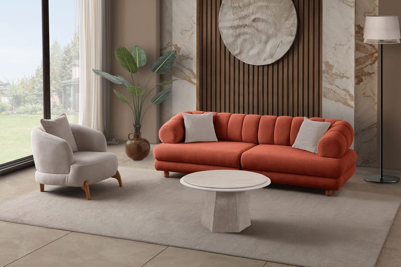 Munemori 3-sits Soffa 240x80x95 cm - Tile Red - Möbler - Vardagsrum - Soffor - 3-sits soffor