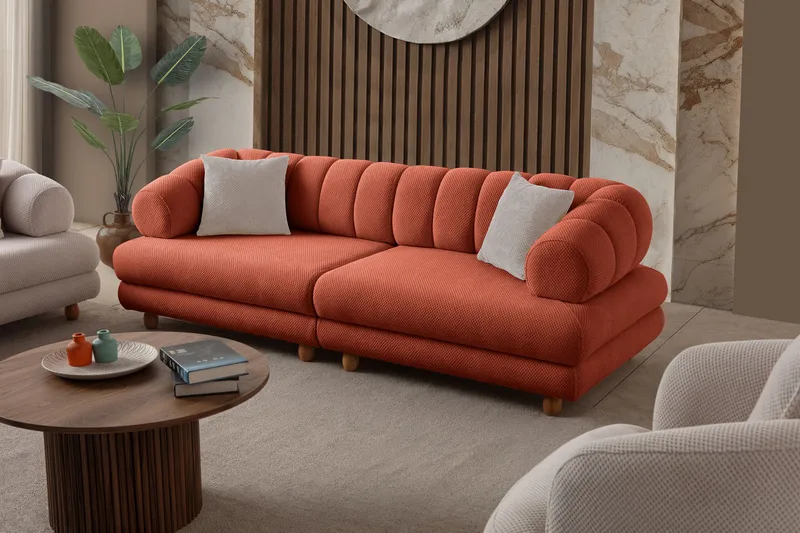 Munemori 3-sits Soffa 240x80x95 cm - Tile Red - Möbler - Vardagsrum - Soffor - 3-sits soffor