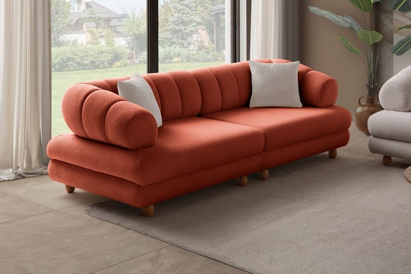Munemori 3-sits Soffa 240x80x95 cm - Tile Red - Möbler - Vardagsrum - Soffor - 3-sits soffor