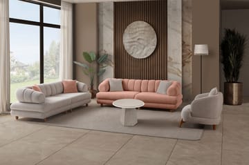 Munemori 3-sits Soffa 240x80x95 cm - Puder - Möbler - Vardagsrum - Soffor - 3-sits soffor