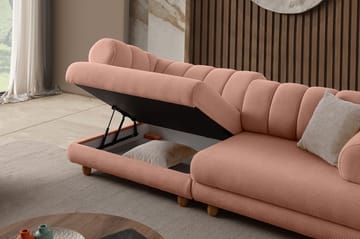 Munemori 3-sits Soffa 240x80x95 cm - Puder - Möbler - Vardagsrum - Soffor - 3-sits soffor