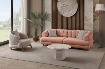 Munemori 3-sits Soffa 240x80x95 cm - Puder - Möbler - Vardagsrum - Soffor - 3-sits soffor