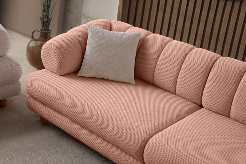 Munemori 3-sits Soffa 240x80x95 cm - Puder - Möbler - Vardagsrum - Soffor - 3-sits soffor
