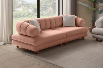 Munemori 3-sits Soffa 240x80x95 cm - Puder - Möbler - Vardagsrum - Soffor - 3-sits soffor