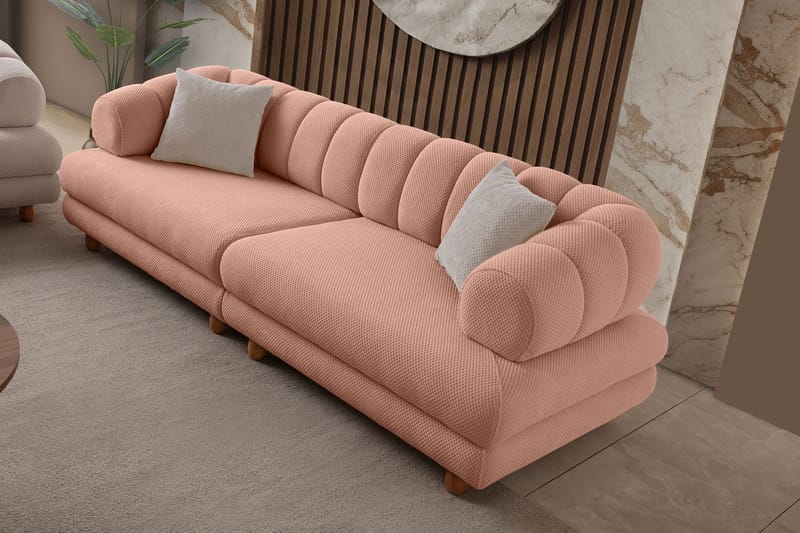 Munemori 3-sits Soffa 240x80x95 cm - Puder - Möbler - Vardagsrum - Soffor - 3-sits soffor
