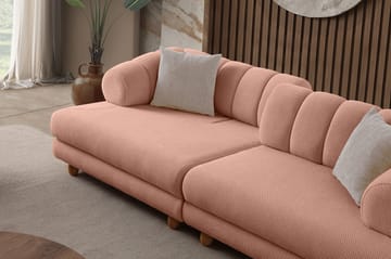 Munemori 3-sits Soffa 240x80x95 cm - Puder - Möbler - Vardagsrum - Soffor - 3-sits soffor