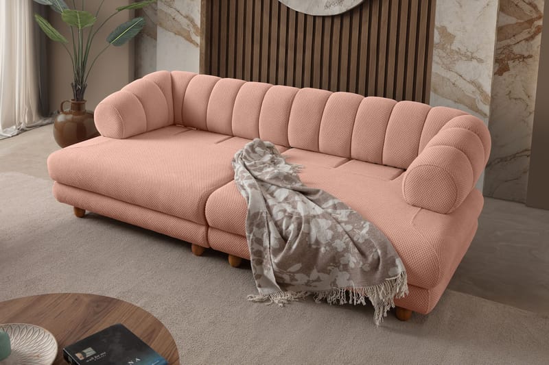 Munemori 3-sits Soffa 240x80x95 cm - Puder - Möbler - Vardagsrum - Soffor - 3-sits soffor