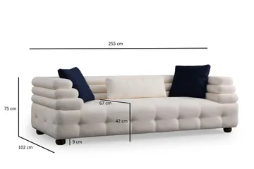 Namarta 3-sits Soffa - Vit - Möbler - Vardagsrum - Soffor - 3-sits soffor