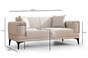 Naoko 3-sits Soffa - Beige - Möbler - Vardagsrum - Soffor - 2-sits soffor
