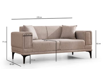 Naoko 3-sits Soffa - Ljusbrun - Möbler - Vardagsrum - Soffor - 2-sits soffor