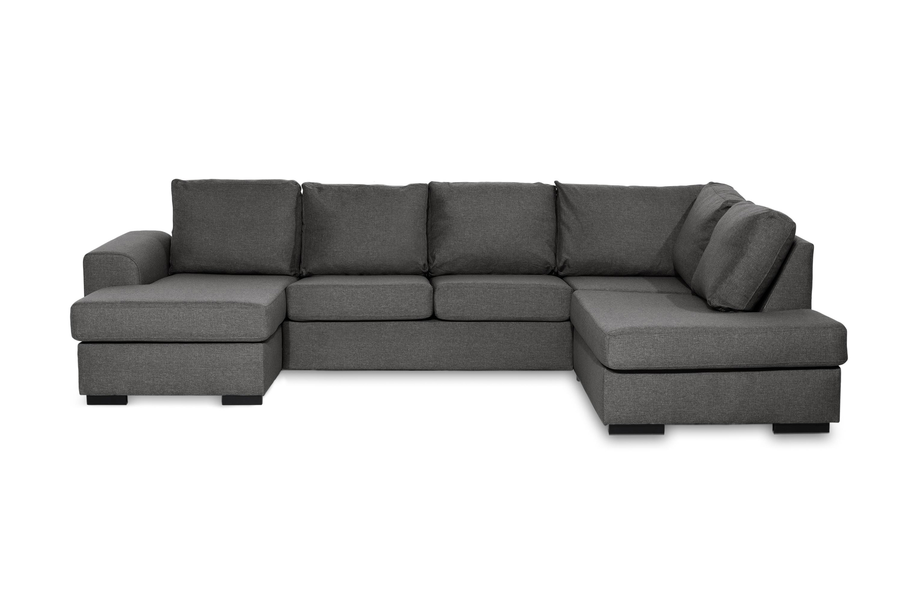 NASHVILLE U-soffa Large med Divan Vänster Mörkgrå –