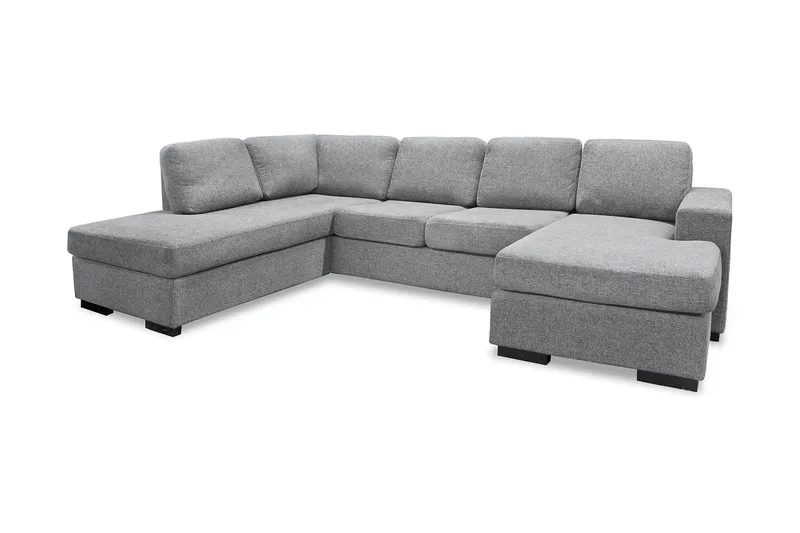 Nebraska U-soffa med Divan och Schäslong 292 cm i Tyg, Grå