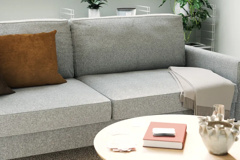 Nevada 3-sits Tygsoffa - Grå - Möbler - Vardagsrum - Soffor - 3-sits soffor