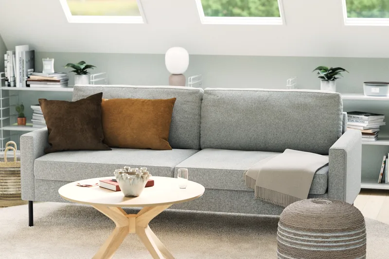 Nevada 3-sits Tygsoffa - Grå - Möbler - Vardagsrum - Soffor - 3-sits soffor