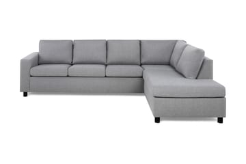 NEW YORK 3-sits Soffa med Schäslong Höger Ljusgrå