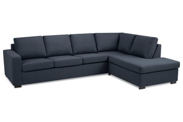 NEW YORK 3-sits Soffa med Schäslong Höger Mörkblå