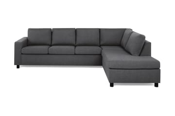 NEW YORK 3-sits Soffa med Schäslong Höger Mörkgrå