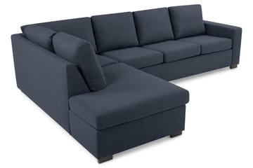 NEW YORK 3-sits Soffa med Schäslong Vänster Mörkblå