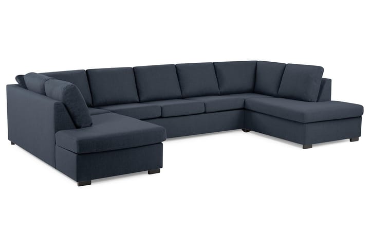 NEW YORK U-soffa med Schäslonger Mörkblå - U-soffor
