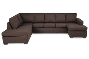 NEW YORK U-soffa XL Divan Höger Brun