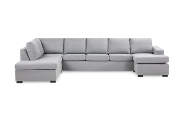 NEW YORK U-soffa XL Divan Höger Ljusgrå