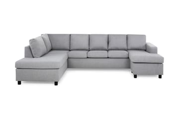 NEW YORK U-soffa XL Divan Höger Ljusgrå