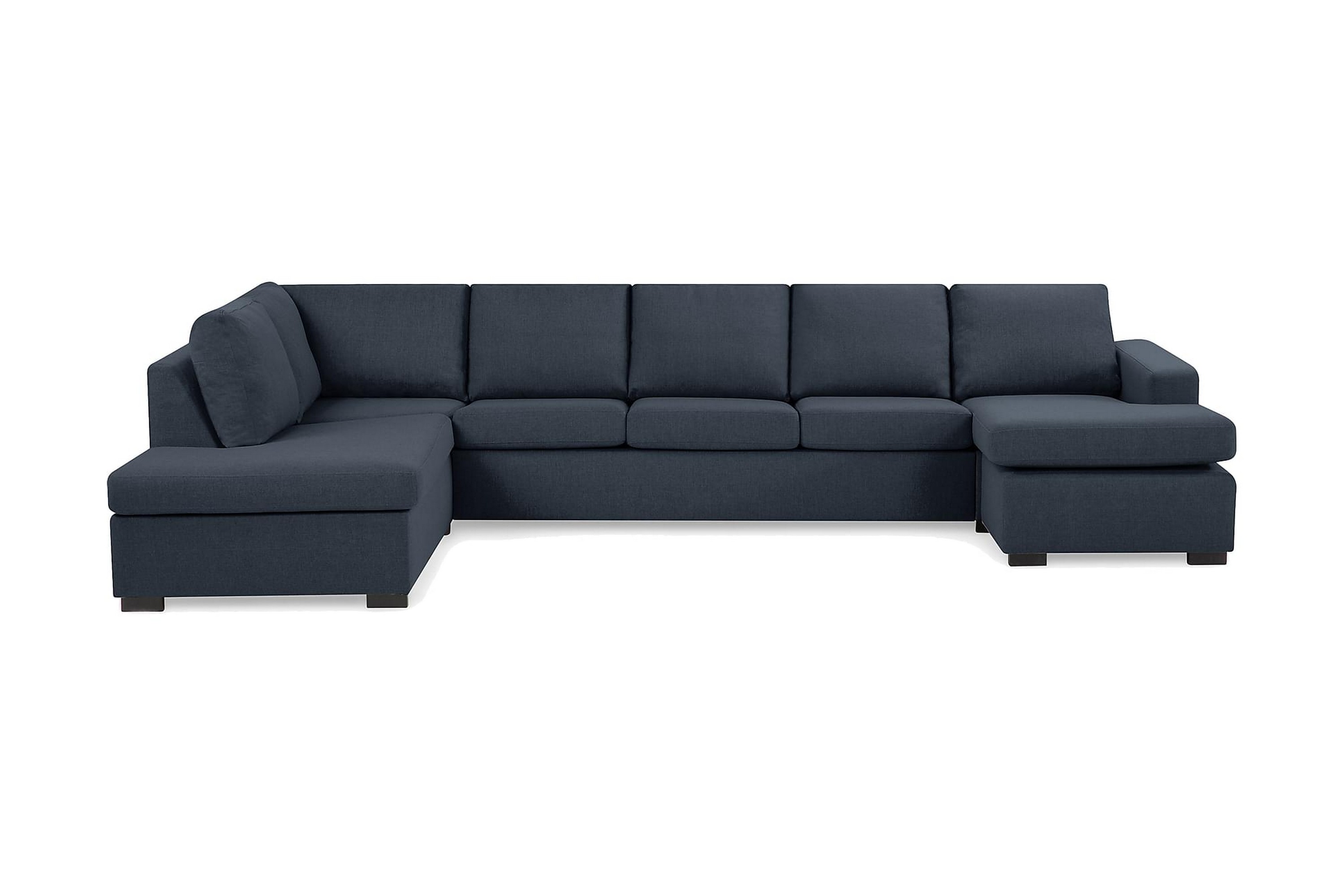 NEW YORK U-soffa XL Divan Höger Mörkblå –