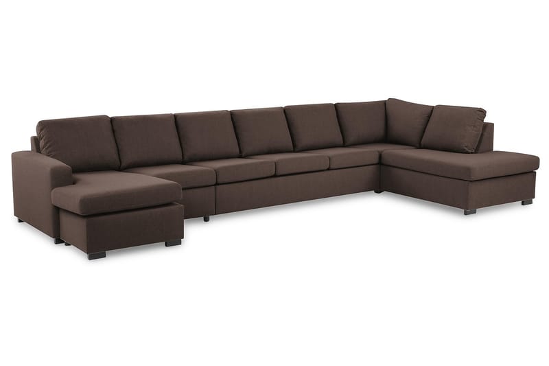 NEW YORK U-soffa XXL Divan Vänster Brun - U-soffor