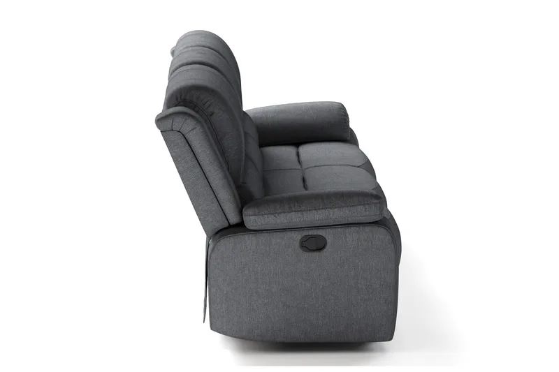 Norbo Reclinersoffa - Fällbar soffa 3-sits - Biosoffa i Tyg - Mörkgrå - Möbler - Vardagsrum - Soffor - Reclinersoffor & Biosoffor