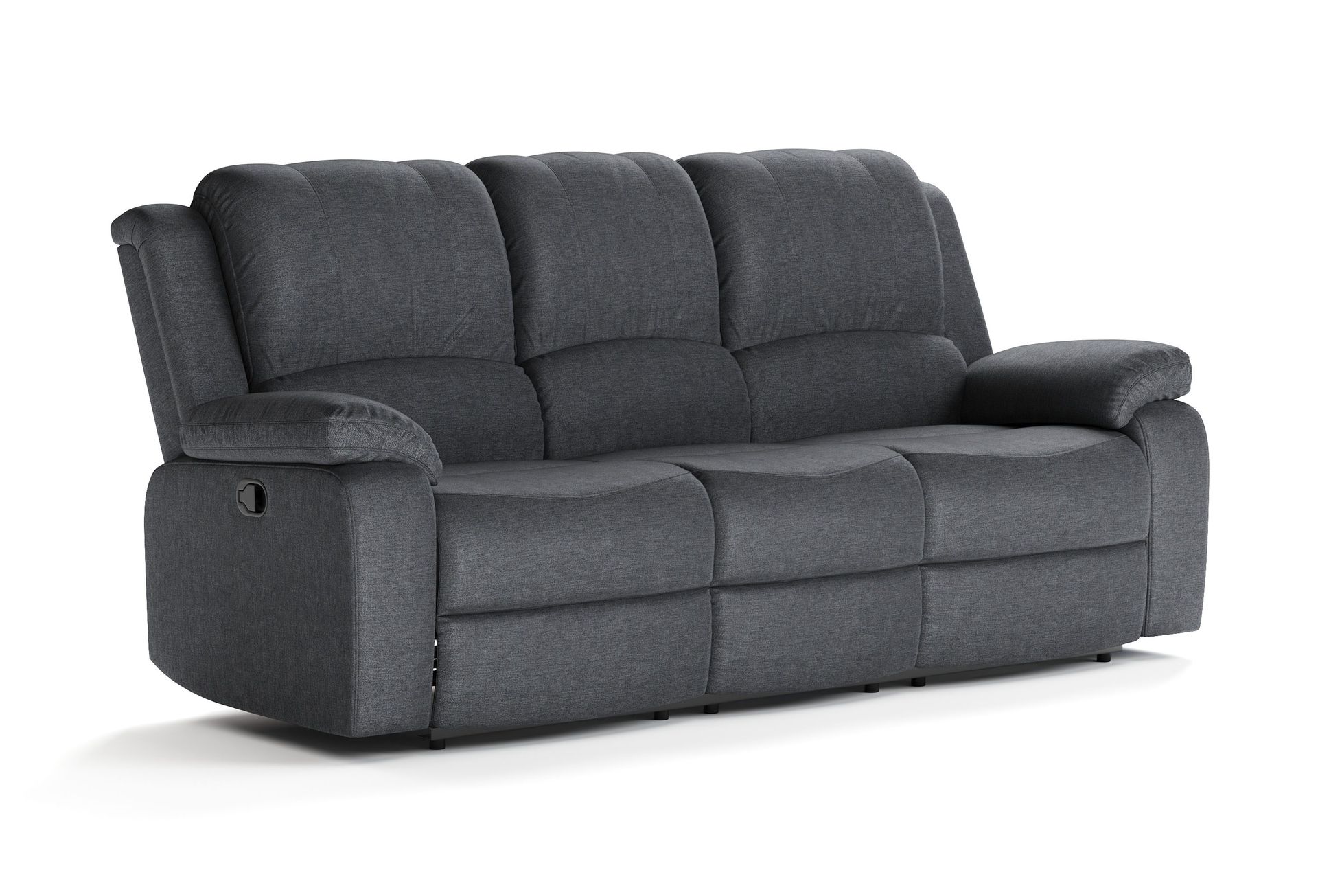 Norbo Reclinersoffa - Fällbar soffa 3-sits - Biosoffa i Tyg – Mörkgrå