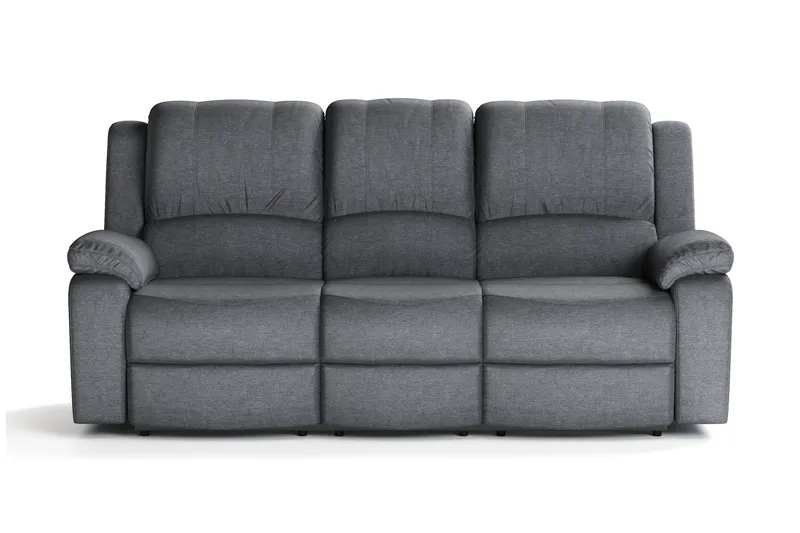 Norbo Reclinersoffa - Fällbar soffa 3-sits - Biosoffa i Tyg - Mörkgrå - Möbler - Vardagsrum - Soffor - Reclinersoffor & Biosoffor