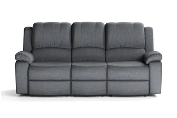 Norbo Reclinersoffa - Fällbar soffa 3-sits - Biosoffa i Tyg - Mörkgrå - Möbler - Vardagsrum - Soffor - Reclinersoffor & Biosoffor