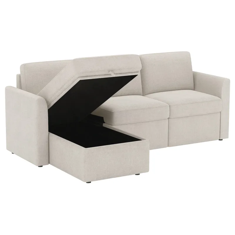 Nordhus 3-sits Soffa med vändbar divan och förvaring - Creme - Möbler - Vardagsrum - Soffor - Hörnsoffor