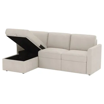 Nordhus 3-sits Soffa med vändbar divan och förvaring - Creme - Möbler - Vardagsrum - Soffor - Hörnsoffor