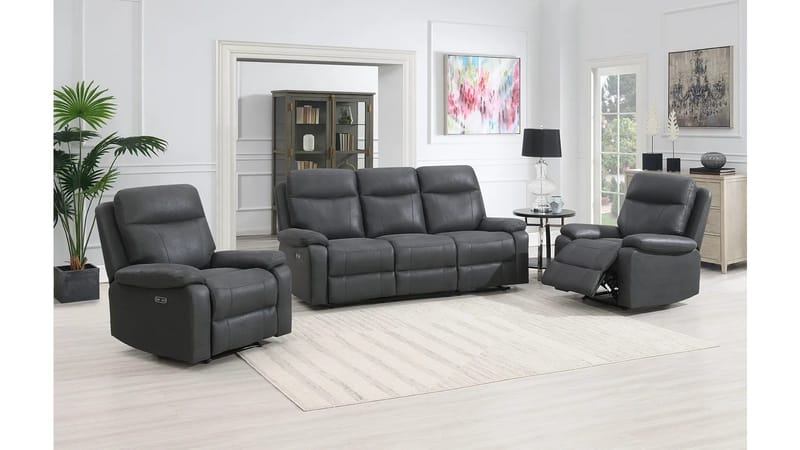 Norvian Reclinersoffa 3-sits Elektrisk - Svart - Möbler - Vardagsrum - Soffor - Reclinersoffor & Biosoffor