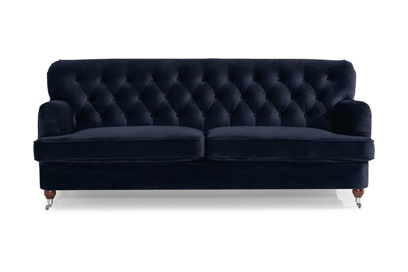 NOTTING HILL 3-sits Soffa Sammet Midnattsblå - 3-sits soffor - Sammetssoffor - Howardsoffor